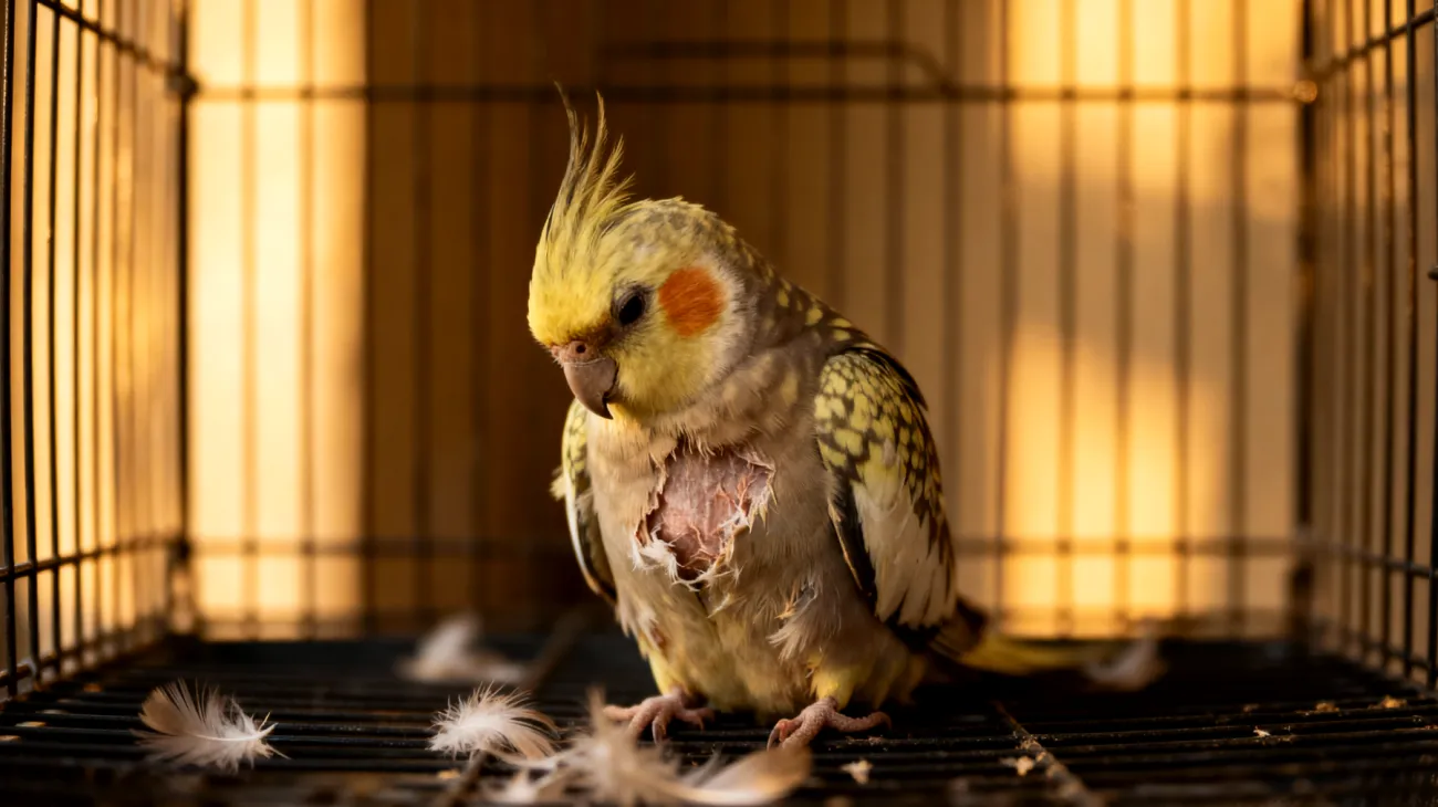 Erwachsene Nymphensittiche zeigen oft Langeweile und destruktives Verhalten wie übermäßiges Schreien oder Federrupfen, wenn sie nicht ausreichend geistig stimuliert und beschäftigt werden"