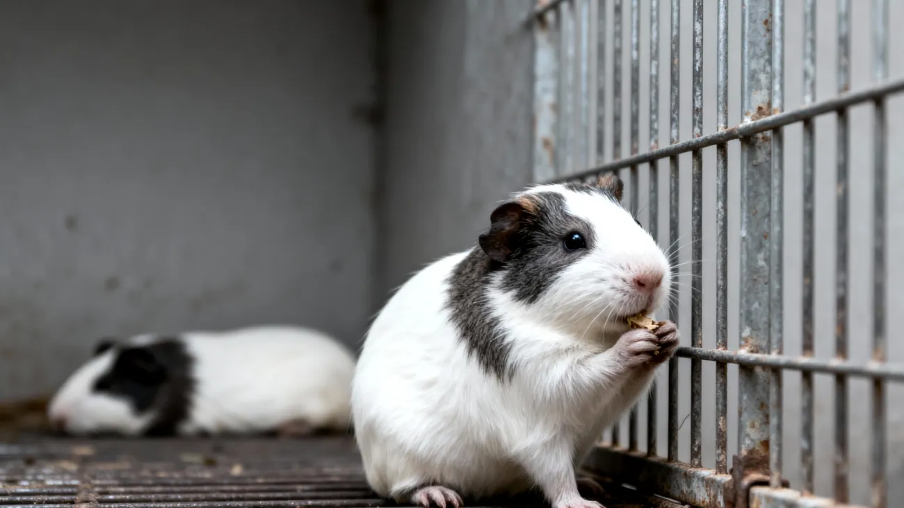 Erwachsene Meerschweinchen zeigen oft Langeweile und entwickeln Verhaltensstörungen wie Gitternagen oder Apathie, wenn sie nicht ausreichend geistig und körperlich beschäftigt werden"
